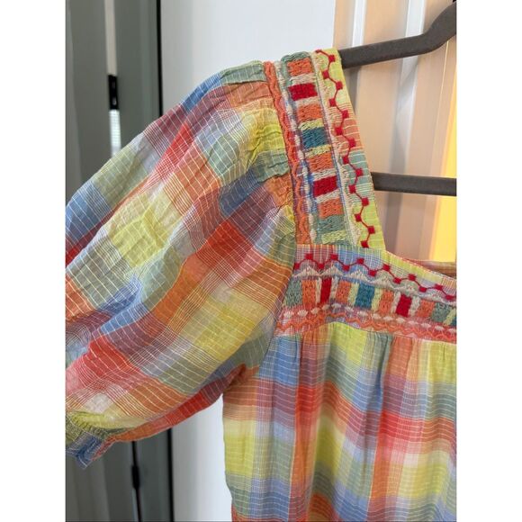 NWOT Johnny Was DELACEY PLAID SQUARE NECK MIDI DRESS, XS $285 E45 - Picture 6 of 11